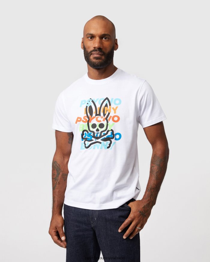 camiseta gráfica mercer para hombre blancoR46422267 Psycho Bunny