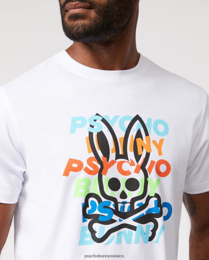camiseta gráfica mercer para hombre blancoR46422267 Psycho Bunny