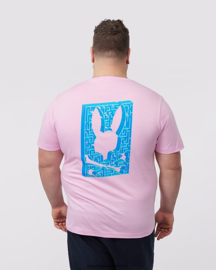camiseta gráfica pisani grande y alta para hombre rosa puroR46422402 Psycho Bunny
