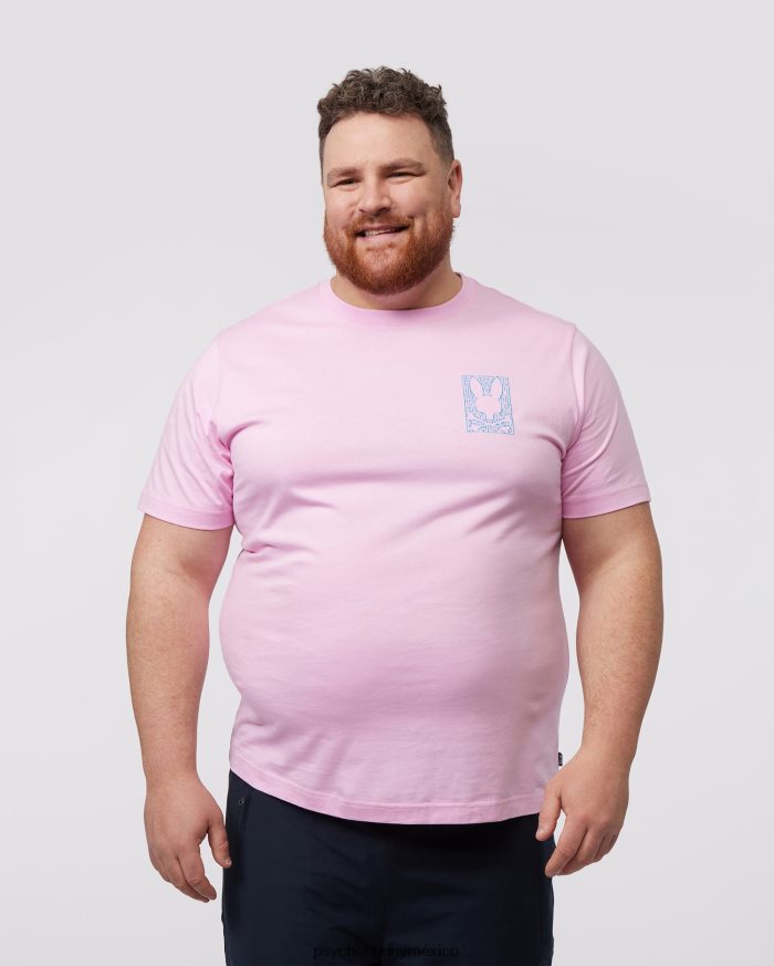 camiseta gráfica pisani grande y alta para hombre rosa puroR46422402 Psycho Bunny