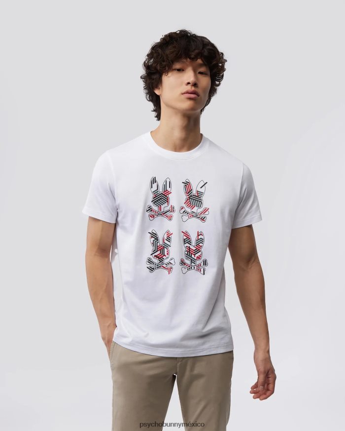 camiseta gráfica plaza para hombre blancoR46422125 Psycho Bunny