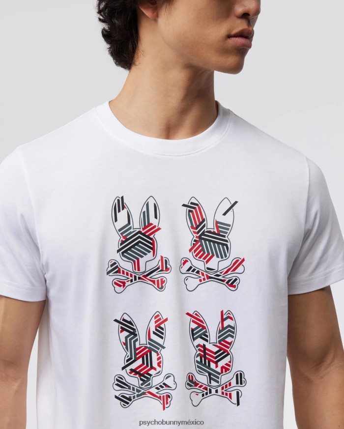camiseta gráfica plaza para hombre blancoR46422125 Psycho Bunny