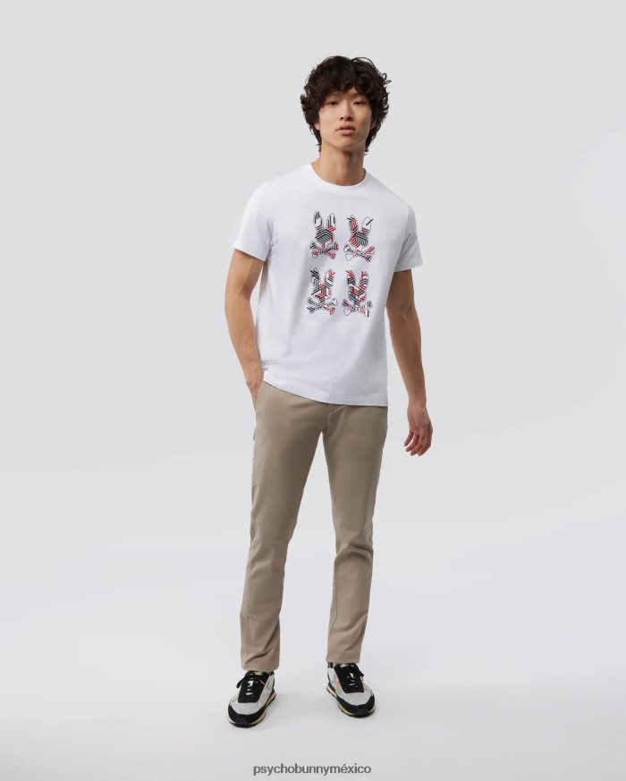 camiseta gráfica plaza para hombre blancoR46422125 Psycho Bunny
