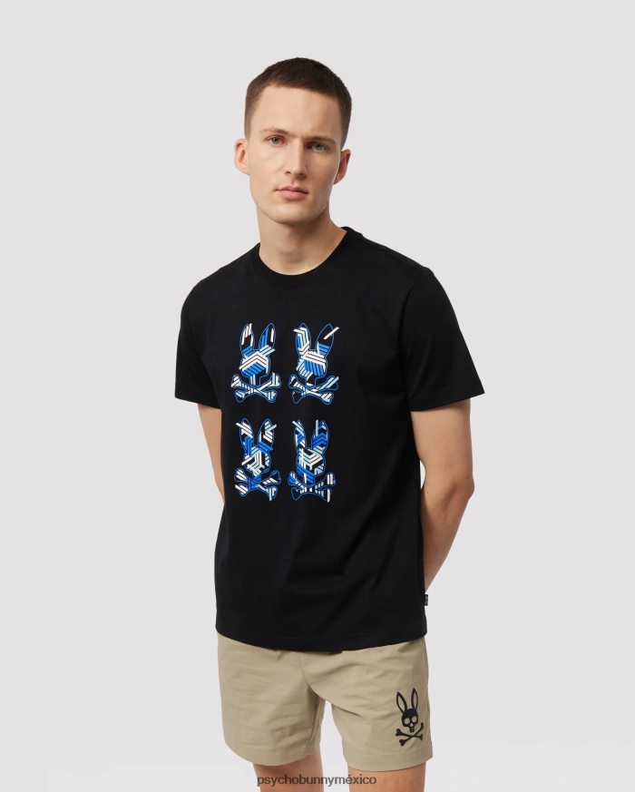 camiseta gráfica plaza para hombre negroR46422152 Psycho Bunny
