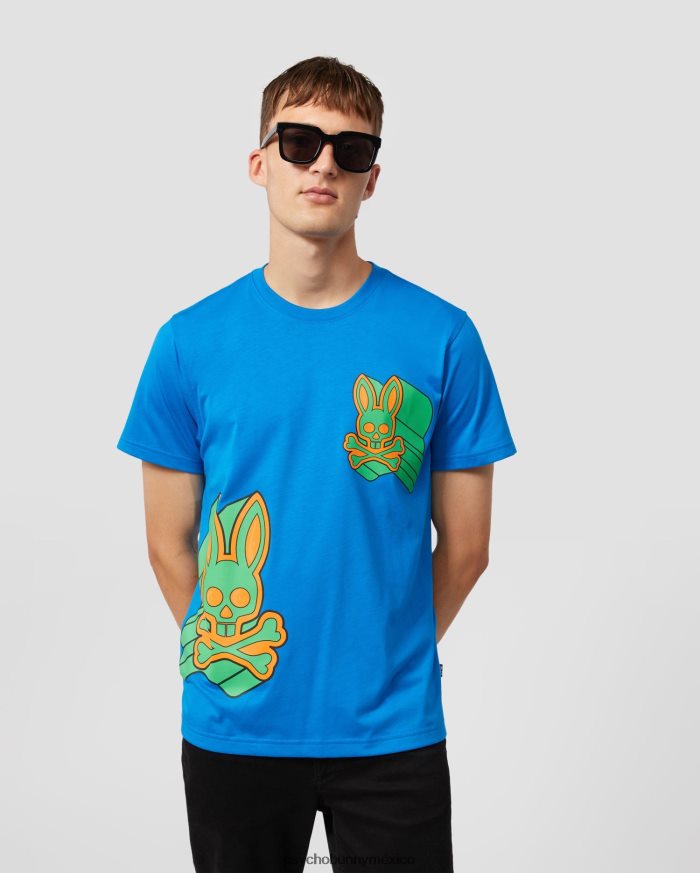 camiseta gráfica roxy para hombre azul de delftR46422257 Psycho Bunny