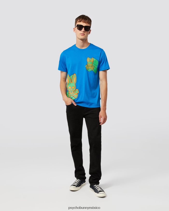 camiseta gráfica roxy para hombre azul de delftR46422257 Psycho Bunny