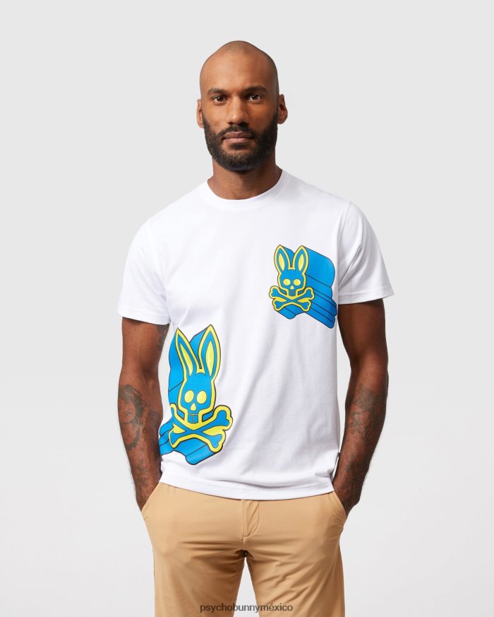 camiseta gráfica roxy para hombre blancoR46422259 Psycho Bunny