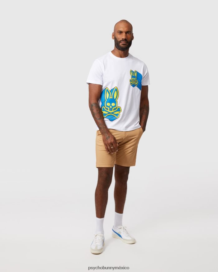 camiseta gráfica roxy para hombre blancoR46422259 Psycho Bunny
