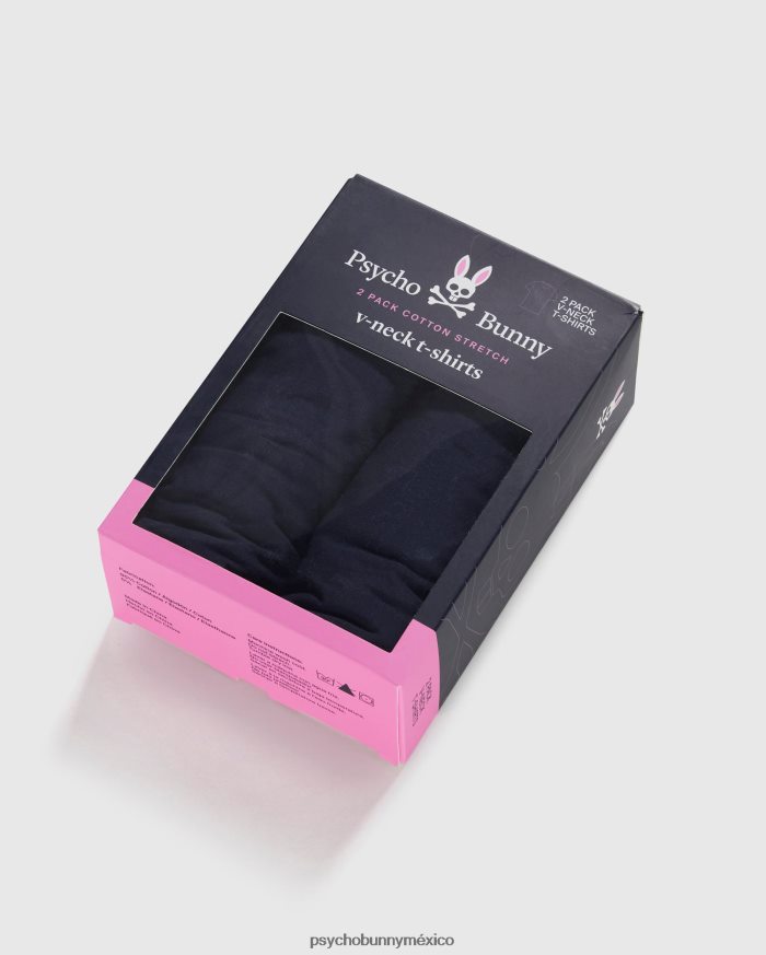 ropa interior para hombre paquete de 2 camisetas con cuello en v Azul marinoR46422755 Psycho Bunny