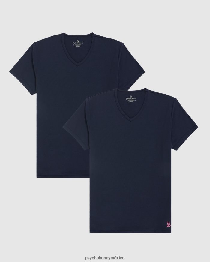 ropa interior para hombre paquete de 2 camisetas con cuello en v Azul marinoR46422755 Psycho Bunny