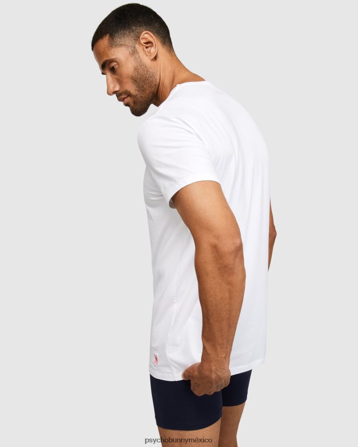 ropa interior para hombre paquete de 2 camisetas con cuello en v blancoR46422750 Psycho Bunny