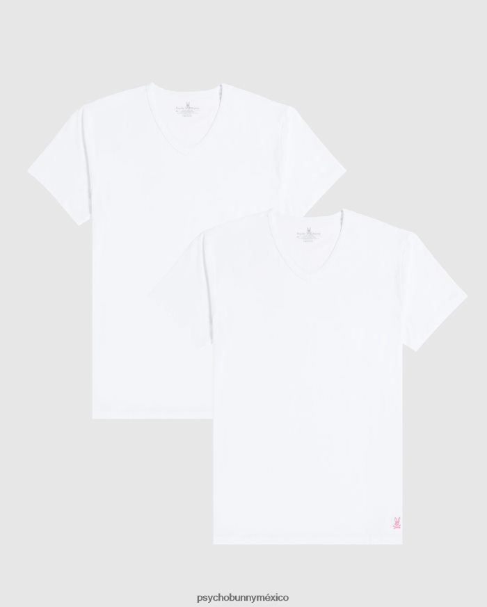ropa interior para hombre paquete de 2 camisetas con cuello en v blancoR46422750 Psycho Bunny