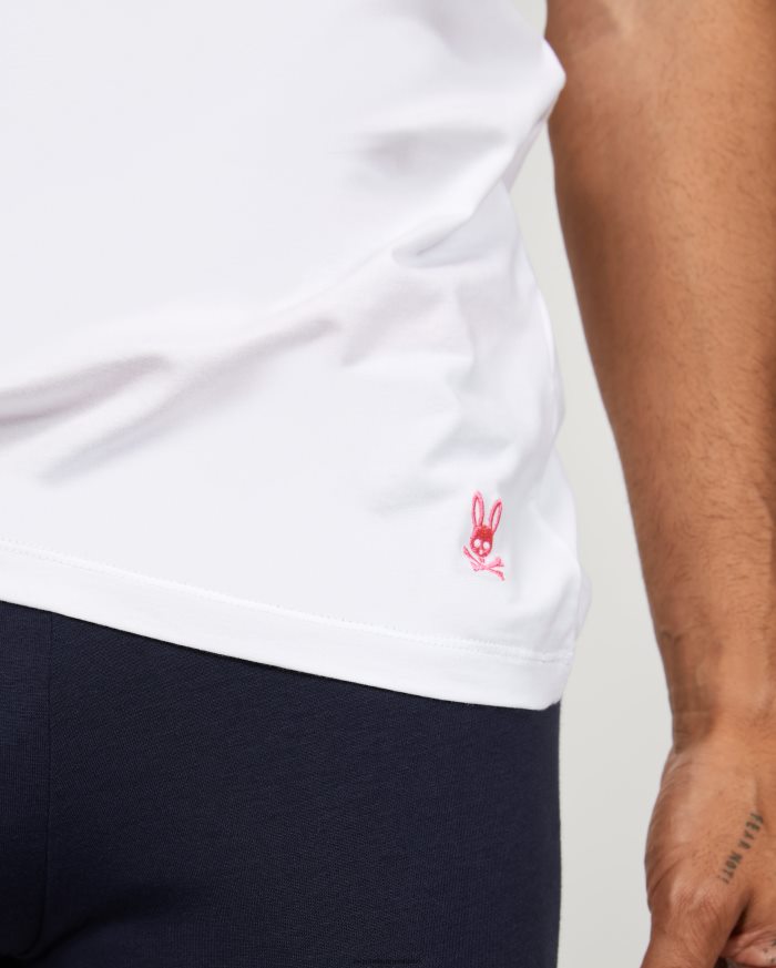 ropa interior para hombre paquete de 2 camisetas con cuello en v blancoR46422750 Psycho Bunny