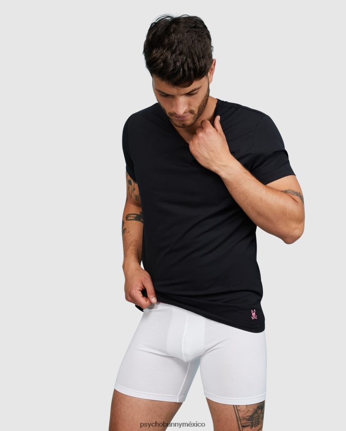 ropa interior para hombre paquete de 2 camisetas con cuello en v negroR46422748 Psycho Bunny