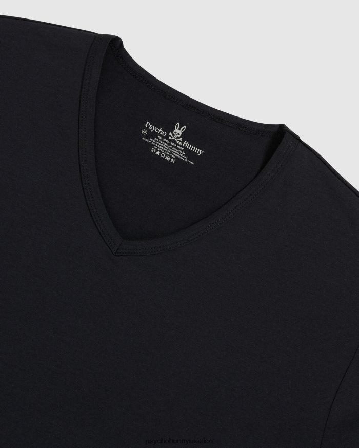 ropa interior para hombre paquete de 2 camisetas con cuello en v negroR46422748 Psycho Bunny