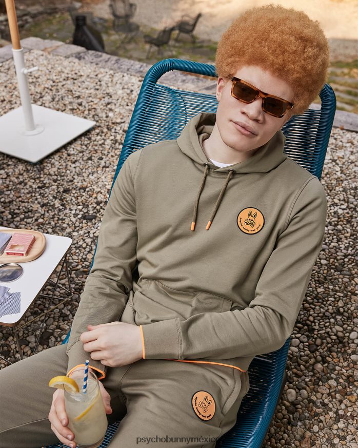 sudadera con capucha broward para hombre arena mojadaR46422330 Psycho Bunny