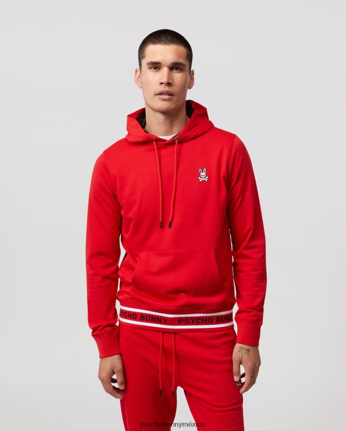 sudadera con capucha burks popover para hombre rojo brillanteR46422354 Psycho Bunny