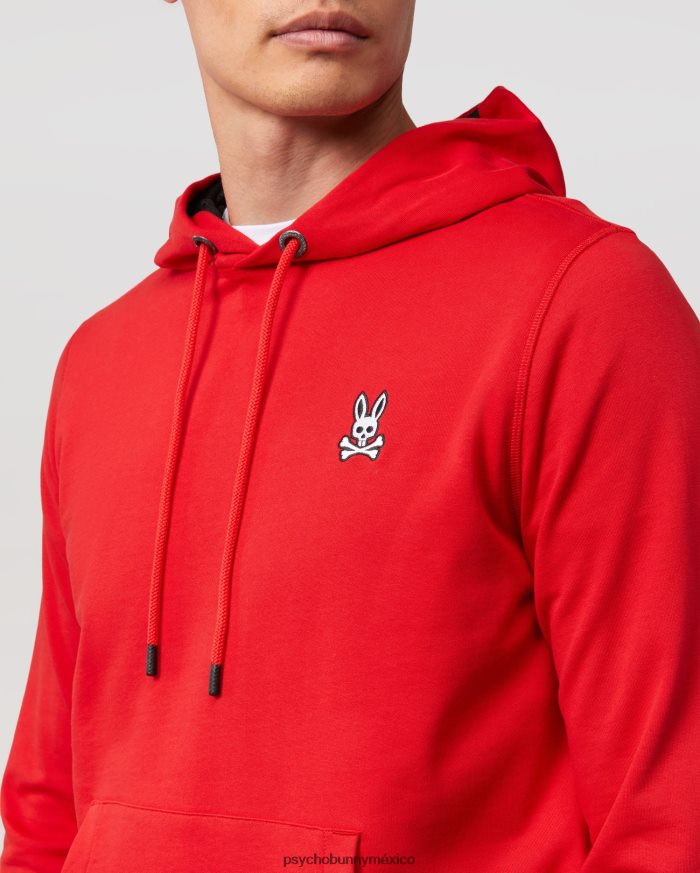 sudadera con capucha burks popover para hombre rojo brillanteR46422354 Psycho Bunny
