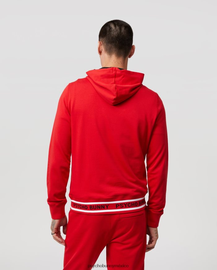 sudadera con capucha burks popover para hombre rojo brillanteR46422354 Psycho Bunny