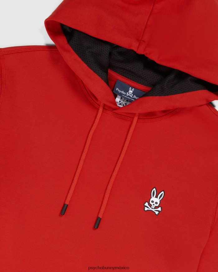 sudadera con capucha burks popover para hombre rojo brillanteR46422354 Psycho Bunny