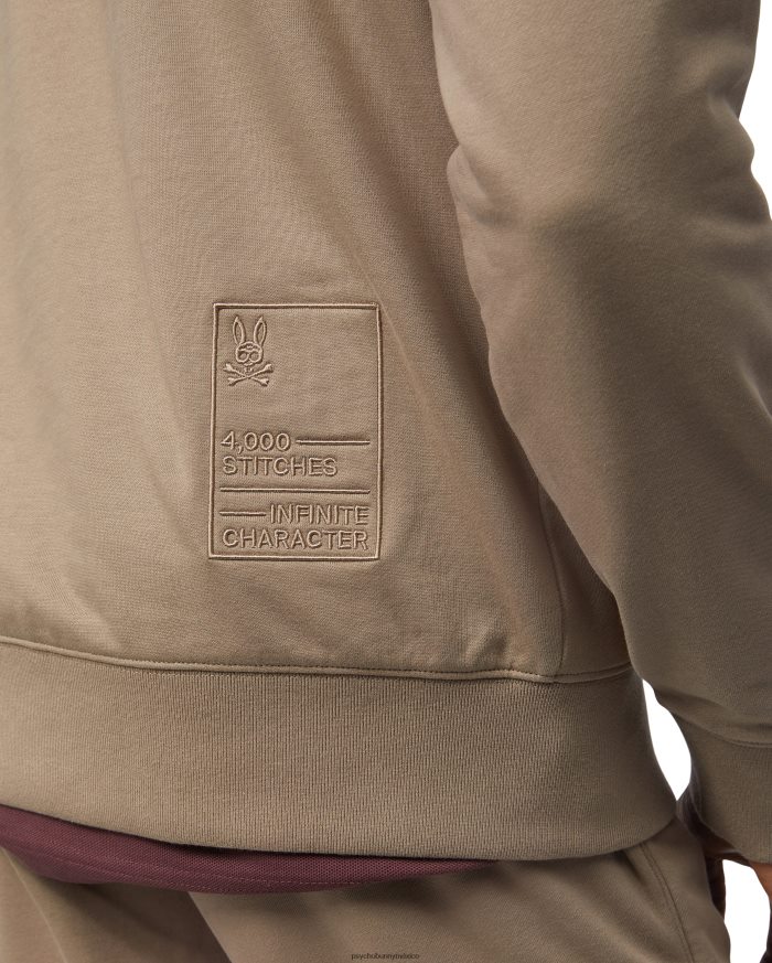 sudadera con capucha de felpa francesa para hombre marrón antiguoR46422340 Psycho Bunny