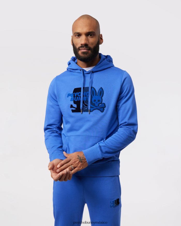 sudadera con capucha kona popover para hombre azul brillanteR46422328 Psycho Bunny