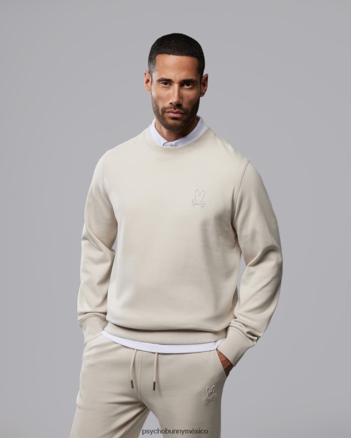 sudadera con capucha para hombre lino naturalR46422323 Psycho Bunny