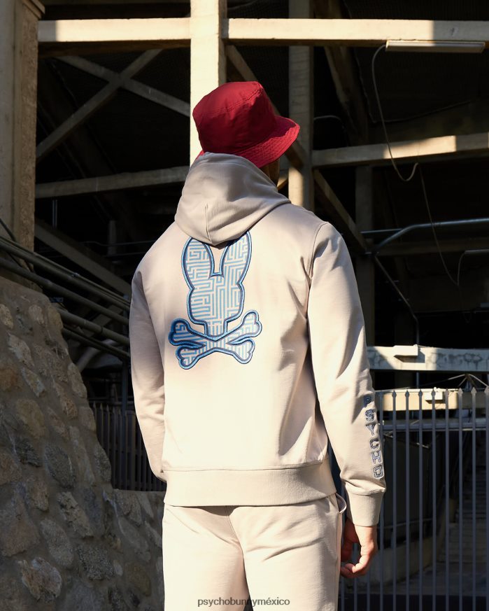 sudadera con capucha popover para mujer areniscaR46422308 Psycho Bunny