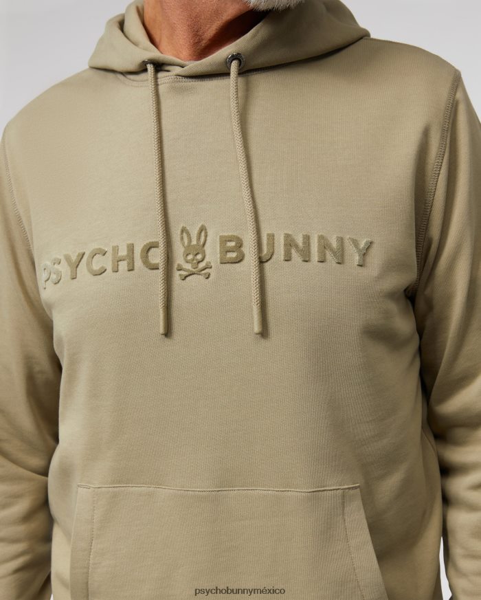 sudadera con capucha royce flocado para hombre arena mojadaR46422361 Psycho Bunny