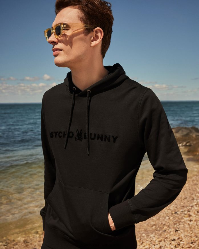 sudadera con capucha royce flocado para hombre negroR46422353 Psycho Bunny