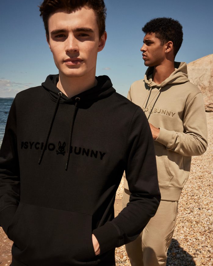 sudadera con capucha royce flocado para hombre negroR46422353 Psycho Bunny