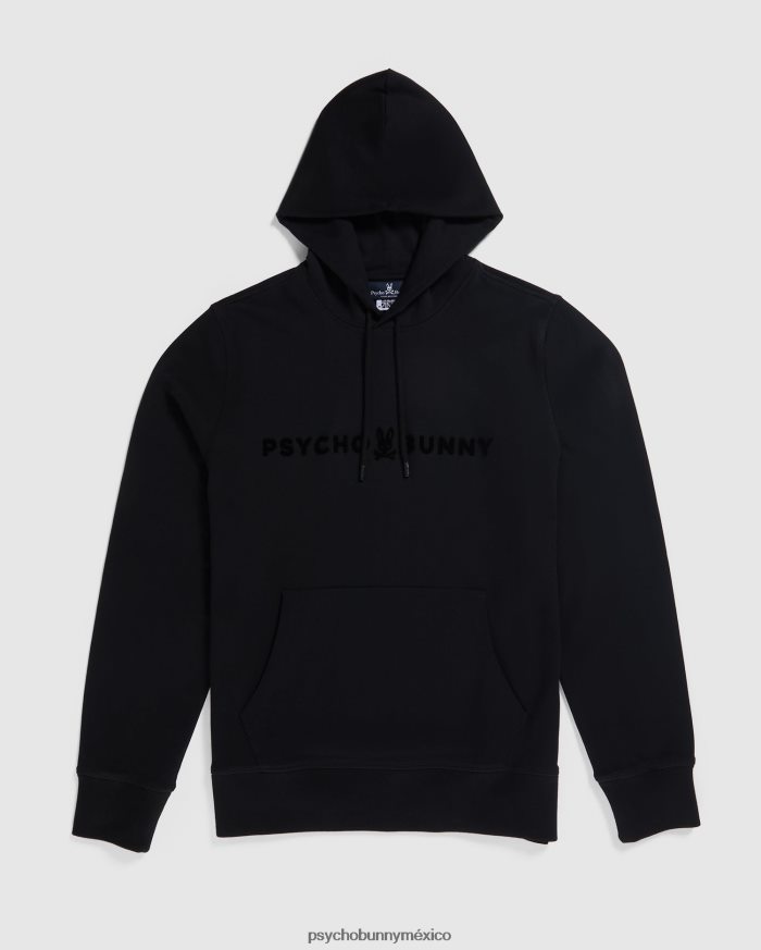 sudadera con capucha royce flocado para hombre negroR46422353 Psycho Bunny