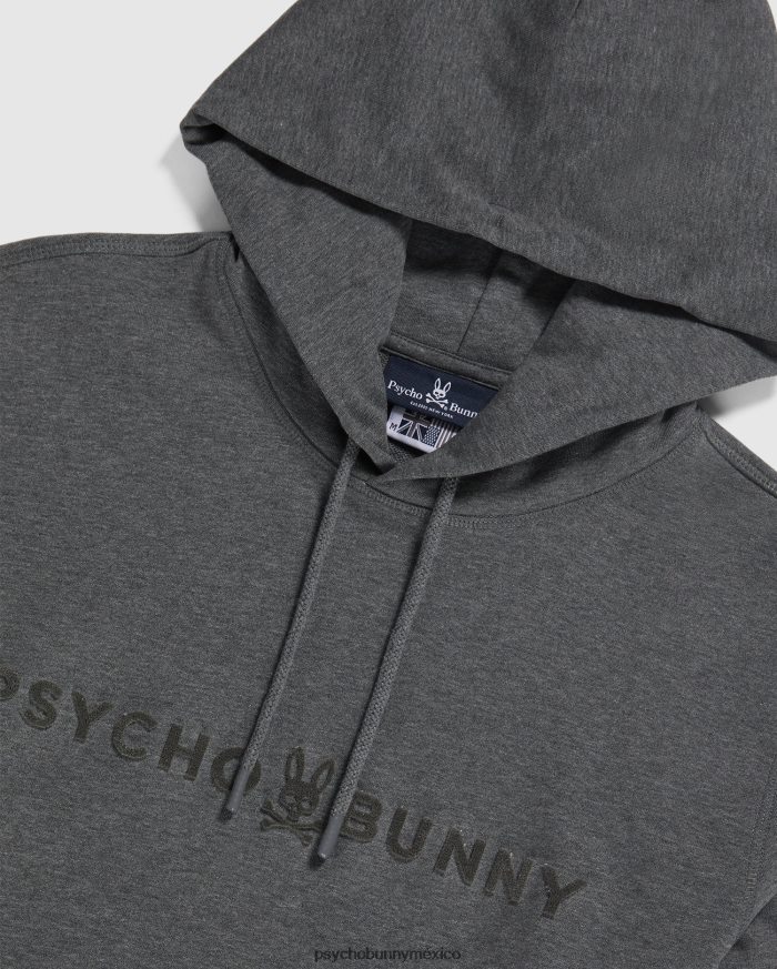 sudadera con capucha royce flocado para hombre tormenta de brezoR46422352 Psycho Bunny