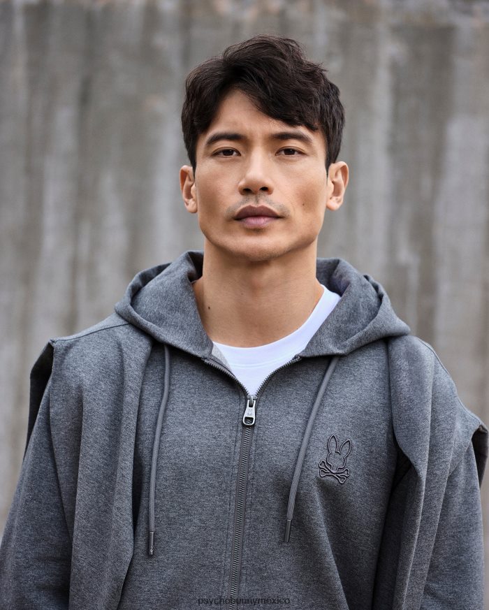 sudadera con capucha y cremallera para hombre tormenta de brezoR46422347 Psycho Bunny