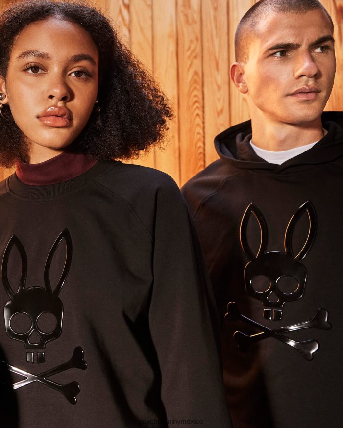 sudadera con capucha y logo de conejito brillante de Hayden para hombre negroR46422363 Psycho Bunny