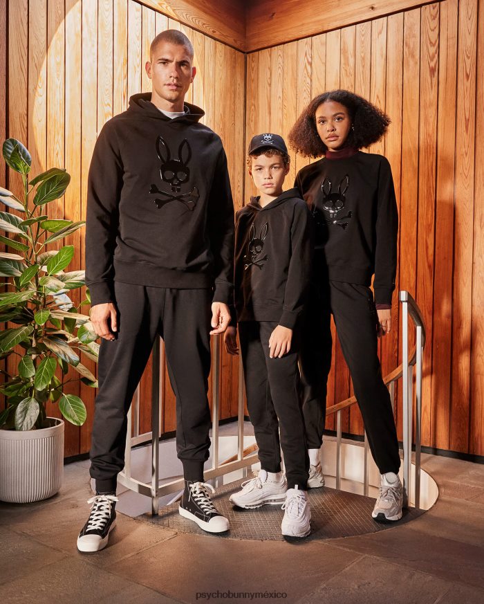 sudadera con capucha y logo de conejito brillante de Hayden para hombre negroR46422363 Psycho Bunny