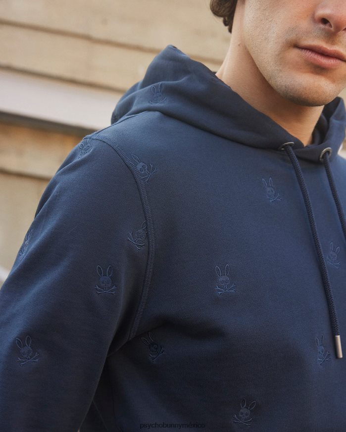 sudadera con capucha y popover con bordado de woad para hombre ArmadaR46422295 Psycho Bunny