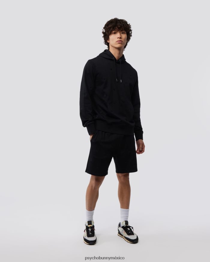 sudadera con capucha y popover con bordado de woad para hombre negroR46422341 Psycho Bunny