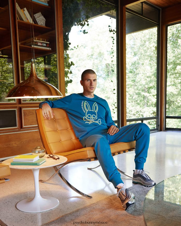 sudadera con conejito bordado gresham para hombre Mar EgeoR46422368 Psycho Bunny