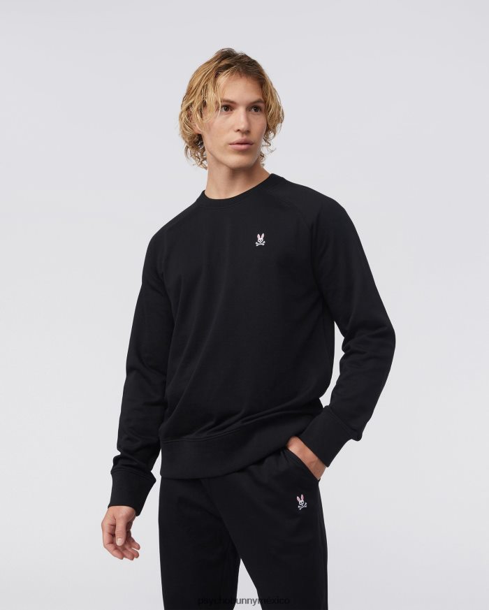 sudadera raglán de felpa francesa para hombre negroR46422351 Psycho Bunny