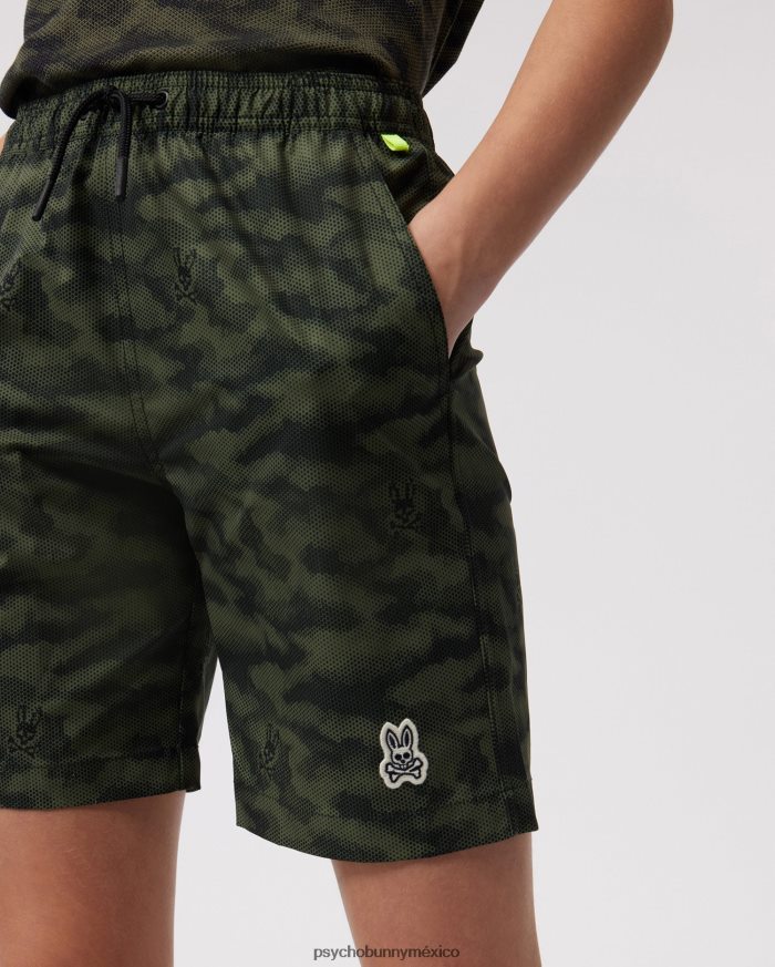 bañador de camuflaje rockaway para niños oliva oscuroR46422618 Psycho Bunny
