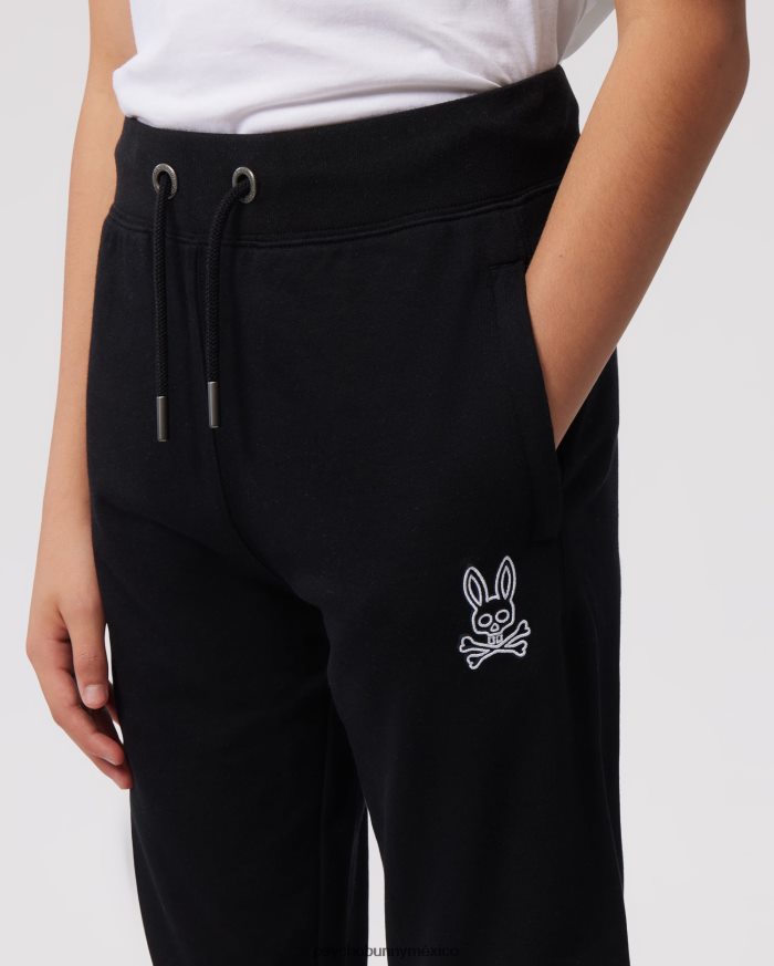 pantalones deportivos con bordado gresham para niños negroR46422615 Psycho Bunny