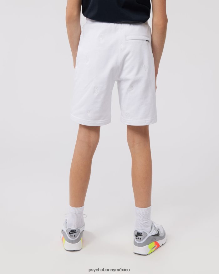 sudadera corta con bordado de woad para niños blancoR46422603 Psycho Bunny