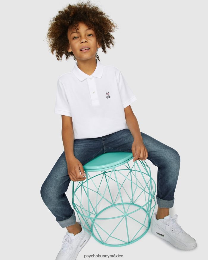 polo clásico para niños blancoR46422555 Psycho Bunny