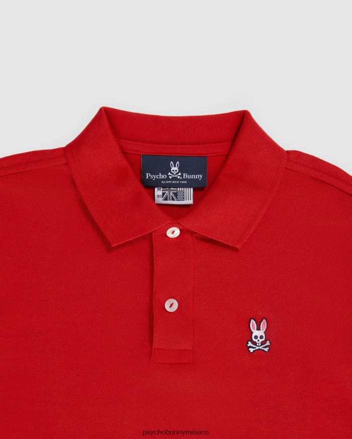 polo clásico para niños rojo brillante 2R46422543 Psycho Bunny