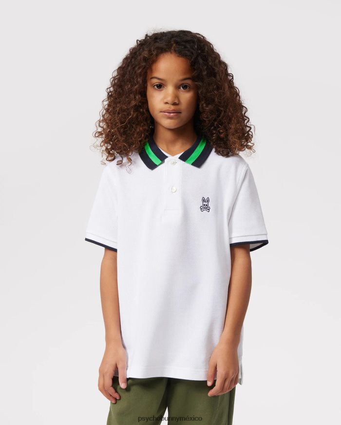 polo de moda alva piqué para niños blancoR46422535 Psycho Bunny