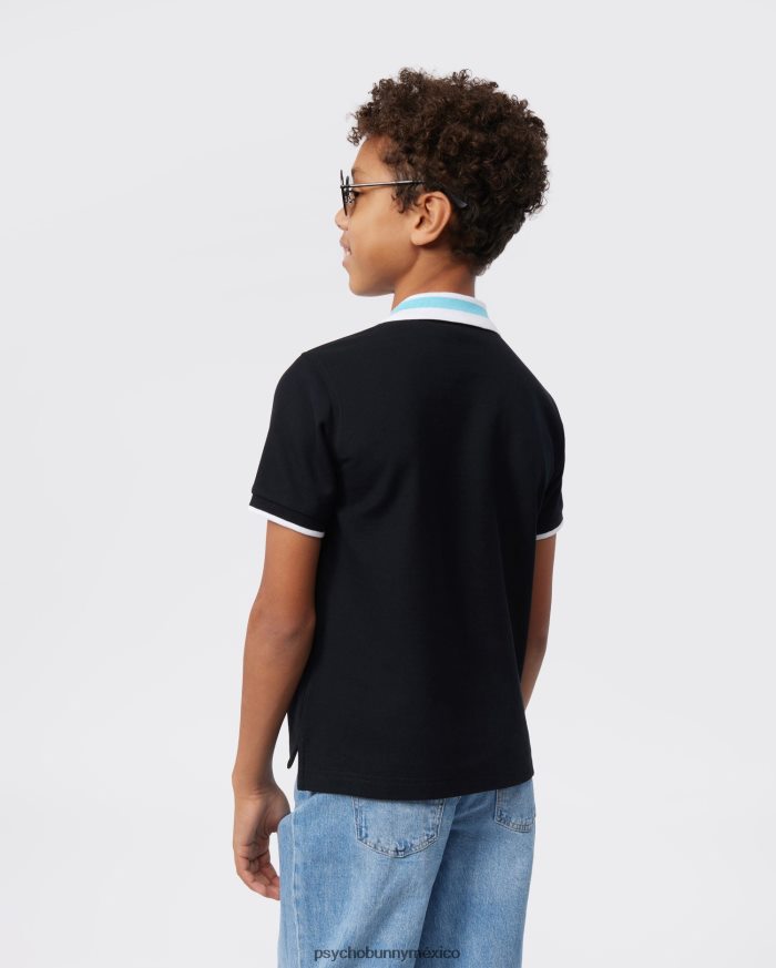 polo de moda alva piqué para niños negroR46422536 Psycho Bunny