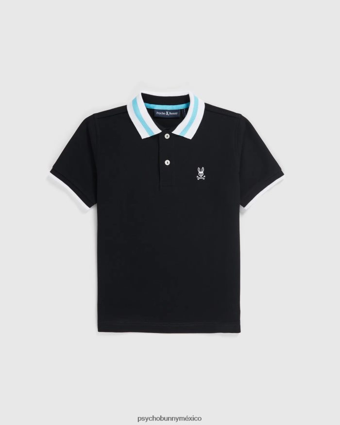 polo de moda alva piqué para niños negroR46422536 Psycho Bunny