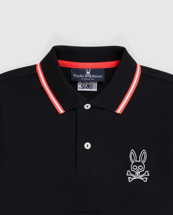 polo de moda bordado gresham para niños negroR46422551 Psycho Bunny