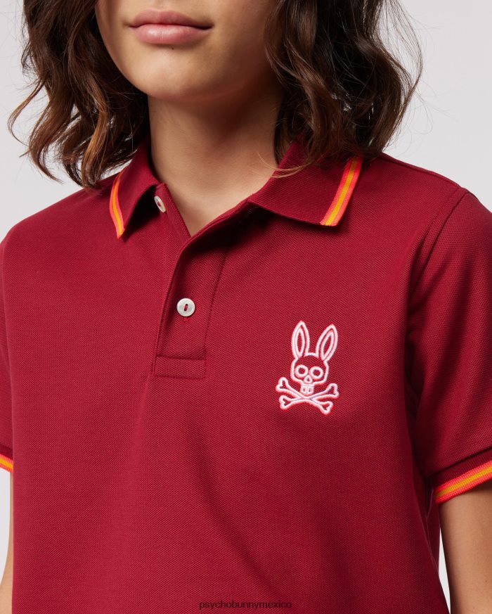 polo de moda bordado gresham para niños río rojoR46422550 Psycho Bunny